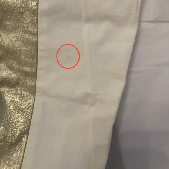 NWT! Rag & Bone Ivory Gold Lambskin Lamb Leather Trim Jeans 27 Intermix - Picture 9 of 16